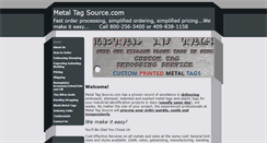 Desktop Screenshot of metaltagsource.com