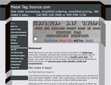 Tablet Screenshot of metaltagsource.com